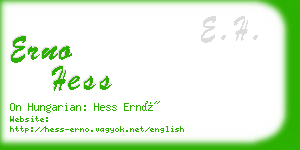 erno hess business card